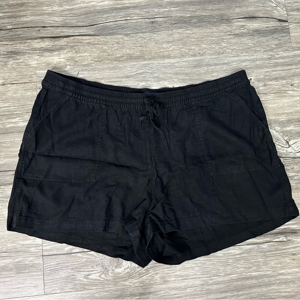 J. Crew Black Linen Blend Shorts size XXL